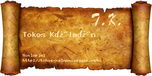 Tokos Kálmán névjegykártya